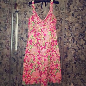 Lilly Pulitzer Knee Length Pink Prep Dress size 10